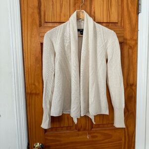 AQUA Cashmere Cream Sweater Cardigan